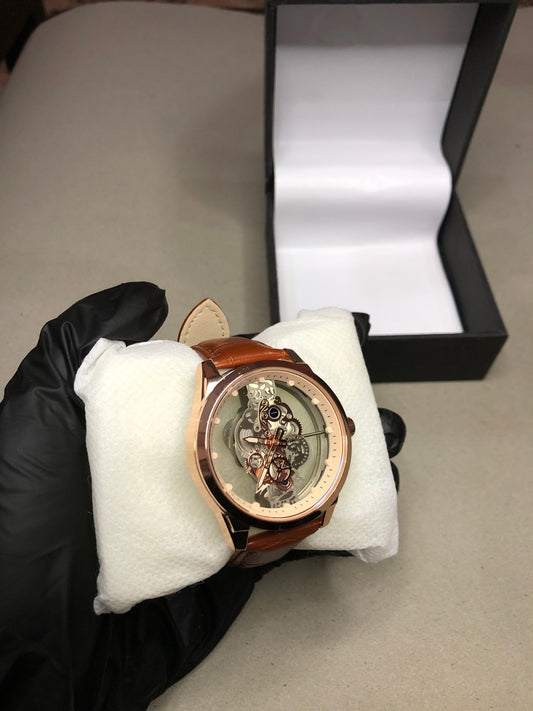 Elegant Skeleton Quartz Watch